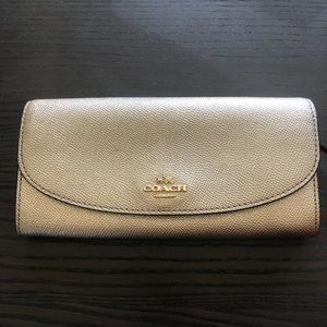 EUC GOLD COACH WALLET